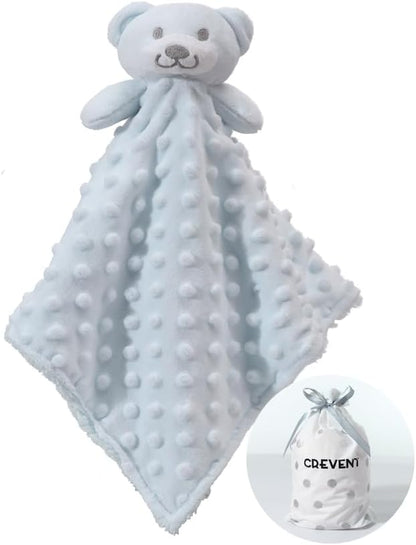 CREVENT Cozy Plush Baby Security Blanket, Loveys for Baby Girls and Boys, Birthday (Brown Deer)