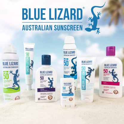 Blue Lizard Baby Mineral Sunscreen with Zinc Oxide, Water Resistant, UVA/UVB Protection with Smart Technology - Fragrance Free, Unscented, SPF 50 - 5 Fl Oz - Bottle