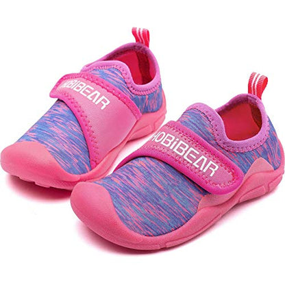 HOBIBEAR Boys Girls Water Shoes Quick Dry Closed-Toe Aquatic Sport Sandals Toddler/Little Kid