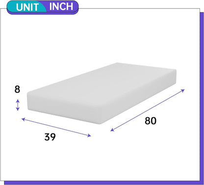 PayLessHere 10 Inch Twin Gel Memory Foam Mattress Fiberglass Free/CertiPUR-US Certified/Bed-in-a-Box/Cool Sleep & Comfy Support