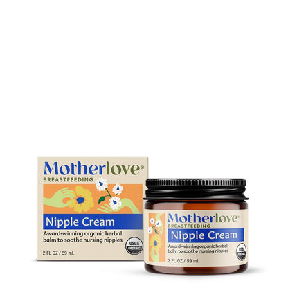 Motherlove Nipple Cream (1 oz) Organic Lanolin-Free Nipple Cream for Breastfeeding—Benefits Nursing & Pumping Moms