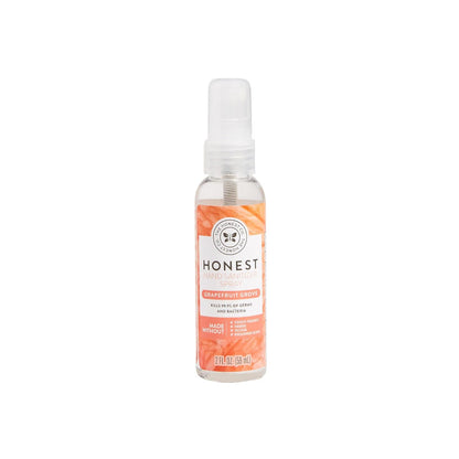 The Honest Company Plant-Based Hand Sanitizer Spray | Kills 99.9% of Germs | Hypoallergenic, Quick-drying + Moisturizing | Coastal Surf, 2 fl oz