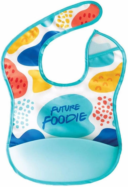 Tiny Twinkle Mess-Proof Baby Bib - Waterproof Bib for Baby Boy or Girl - PFAS, PVC, BPA, Phthalate Free - Baby Food Bibs