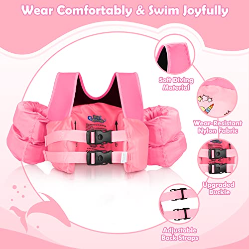 Heysplash Swim Vest for Kids, Toddler Pool Floaties Fit 20-50/70 Lbs, Children Swimming Vest with Adjustable Strap, Swim Jacket Water Wing Arm Float, Puddle Sea Beach Boat Jumper Boy Girl Baby Age 2-6