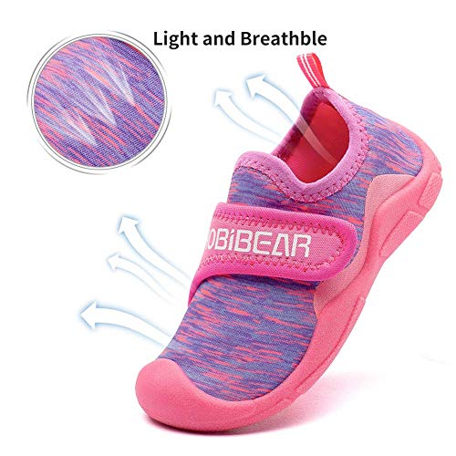 HOBIBEAR Boys Girls Water Shoes Quick Dry Closed-Toe Aquatic Sport Sandals Toddler/Little Kid