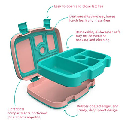 Bentgo® Kids Prints Leak-Proof, 5-Compartment Bento-Style Kids Lunch Box - Ideal Portion Sizes for Ages 3 to 7 - BPA-Free, Dishwasher Safe, Food-Safe Materials - 2023 Collection (Friendly Skies)…