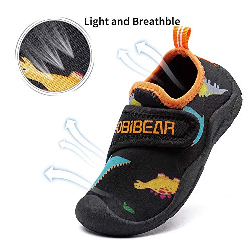 HOBIBEAR Boys Girls Water Shoes Quick Dry Closed-Toe Aquatic Sport Sandals Toddler/Little Kid