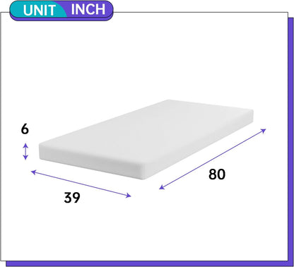 PayLessHere 10 Inch Twin Gel Memory Foam Mattress Fiberglass Free/CertiPUR-US Certified/Bed-in-a-Box/Cool Sleep & Comfy Support