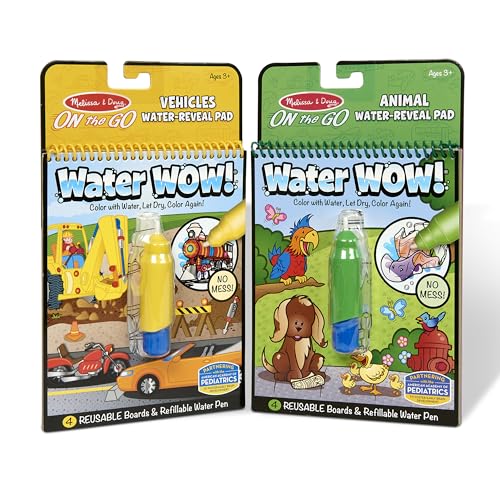 Melissa & Doug Water Wow! - Water Reveal Pad Bundle - Farm, Safari & Under The Sea, Gold, 1 Count (Pack of 3)