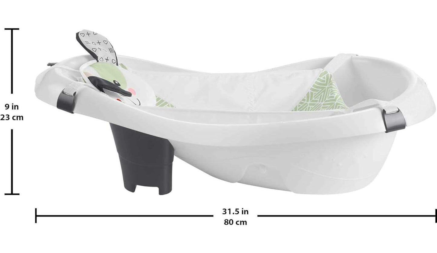 Fisher-Price Baby to Toddler Bath 4-in-1 Sling ‘n Seat Tub with Removable Infant Support and 2 Toys, Climbing Leaves (Amazon Exclusive)