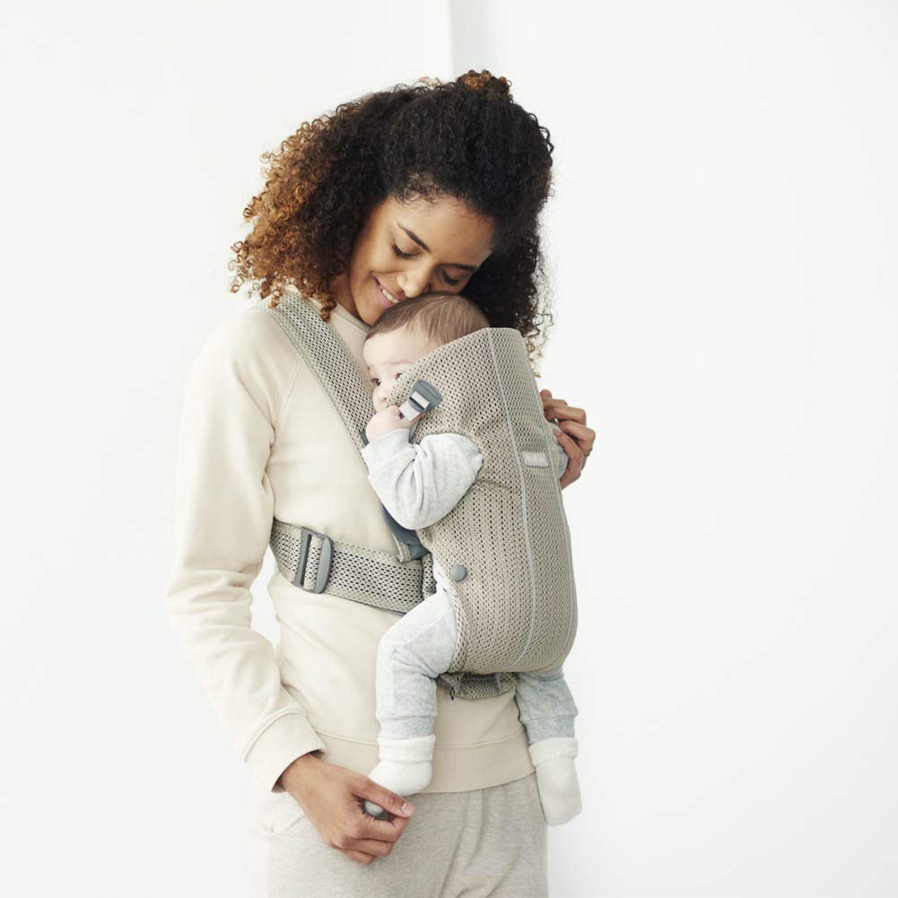 BabyBjörn Baby Carrier Mini, 3D Jersey, Light Beige