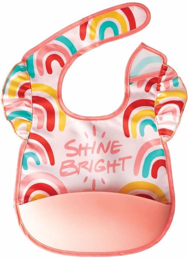 Tiny Twinkle Mess-Proof Baby Bib - Waterproof Bib for Baby Boy or Girl - PFAS, PVC, BPA, Phthalate Free - Baby Food Bibs