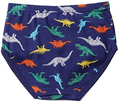 BYONEME 100% Cotton Little Boys Briefs Soft Dinosaur Truck Toddler Underwear