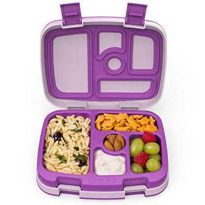 Bentgo® Kids Brights Bento-Style 5-Compartment Lunch Box - Ideal Portion Sizes for Ages 3 to 7 - Leak-Proof, Drop-Proof, Dishwasher Safe, BPA-Free, & Made with Food-Safe Materials (Orange)