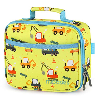 mibasies Kids Lunch Bag for Boys Toddler Insulated Lunch Box for School Travel, Dinosaur Planet