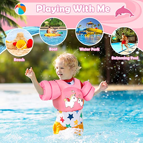 Heysplash Swim Vest for Kids, Toddler Pool Floaties Fit 20-50/70 Lbs, Children Swimming Vest with Adjustable Strap, Swim Jacket Water Wing Arm Float, Puddle Sea Beach Boat Jumper Boy Girl Baby Age 2-6