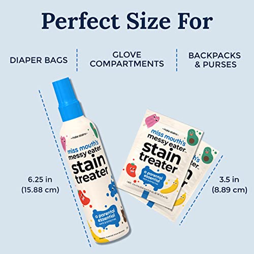 Miss Mouth's Messy Eater Stain Treater Spray - 4oz Stain Remover - Newborn & Baby Essentials - No Dry Cleaning Food, Grease, Coffee Off Laundry, Underwear, Fabric