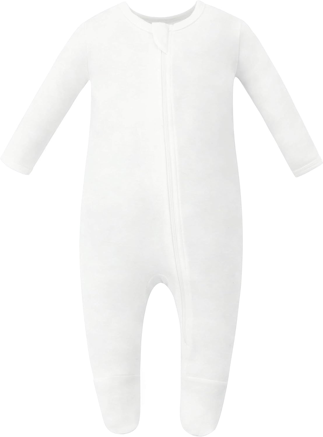 Owlivia Organic Cotton Baby Pajamas, Boys Girls Zip Front Sleep 'N Play, Footed Sleeper, Long Sleeve