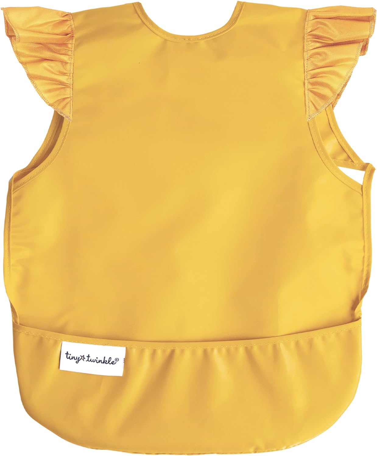 Tiny Twinkle Mess Proof Baby Bib - Waterproof Toddler and Baby Apron Bib - Machine Washable - PFAS and BPA Free