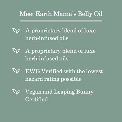 Earth Mama Belly Oil for Dry Skin | Calendula Skin Care Moisturizer Oil to Encourage Natural Elasticity and Help Prevent Stretch Marks During Pregnancy and Postpartum, 8-Fluid Ounce