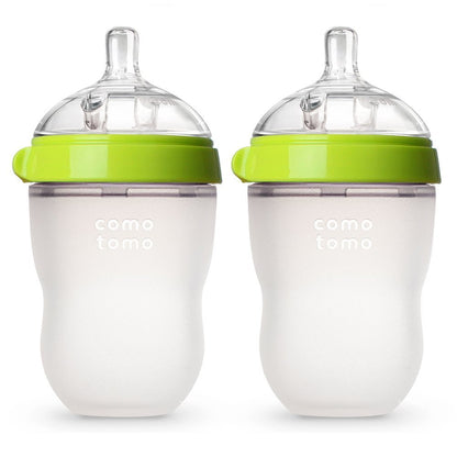 Comotomo Baby Bottle, Pink, 5 Ounce, 2 Count (Pack of 1)