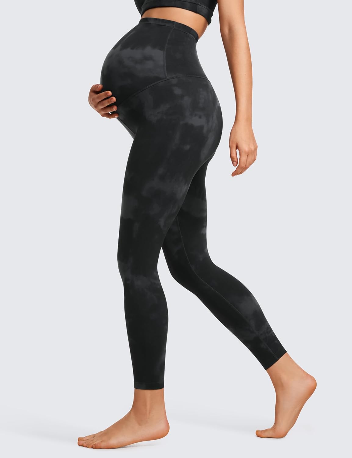 CRZ YOGA Womens Butterluxe Maternity Leggings 25" / 28" - Workout Activewear Yoga Pregnancy Pants Over The Belly Buttery Soft