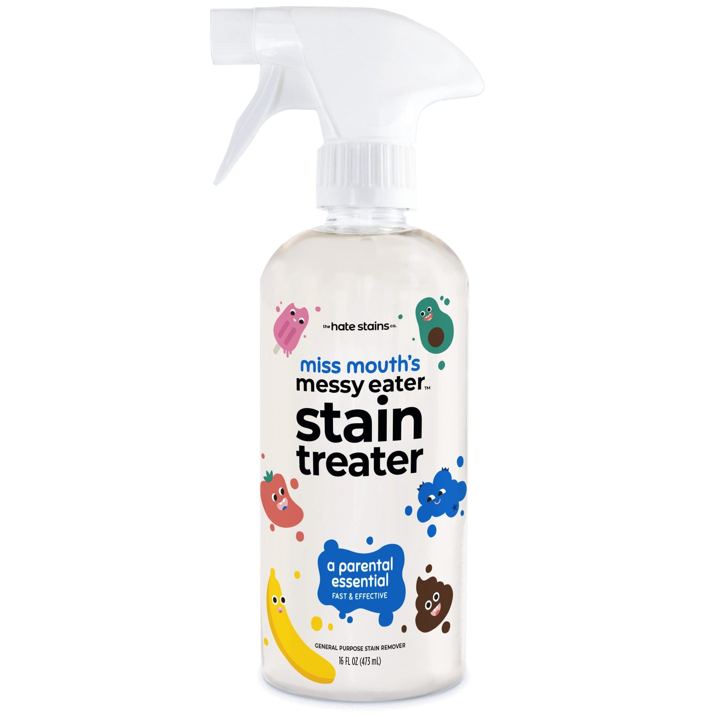 Miss Mouth's Messy Eater Stain Treater Spray - 4oz Stain Remover - Newborn & Baby Essentials - No Dry Cleaning Food, Grease, Coffee Off Laundry, Underwear, Fabric