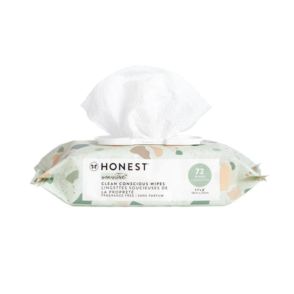 The Honest Company Clean Conscious Wipes | 99% Water, Compostable, Plant-Based, Baby Wipes | Hypoallergenic, EWG Verified | Pattern Play, 720 Count