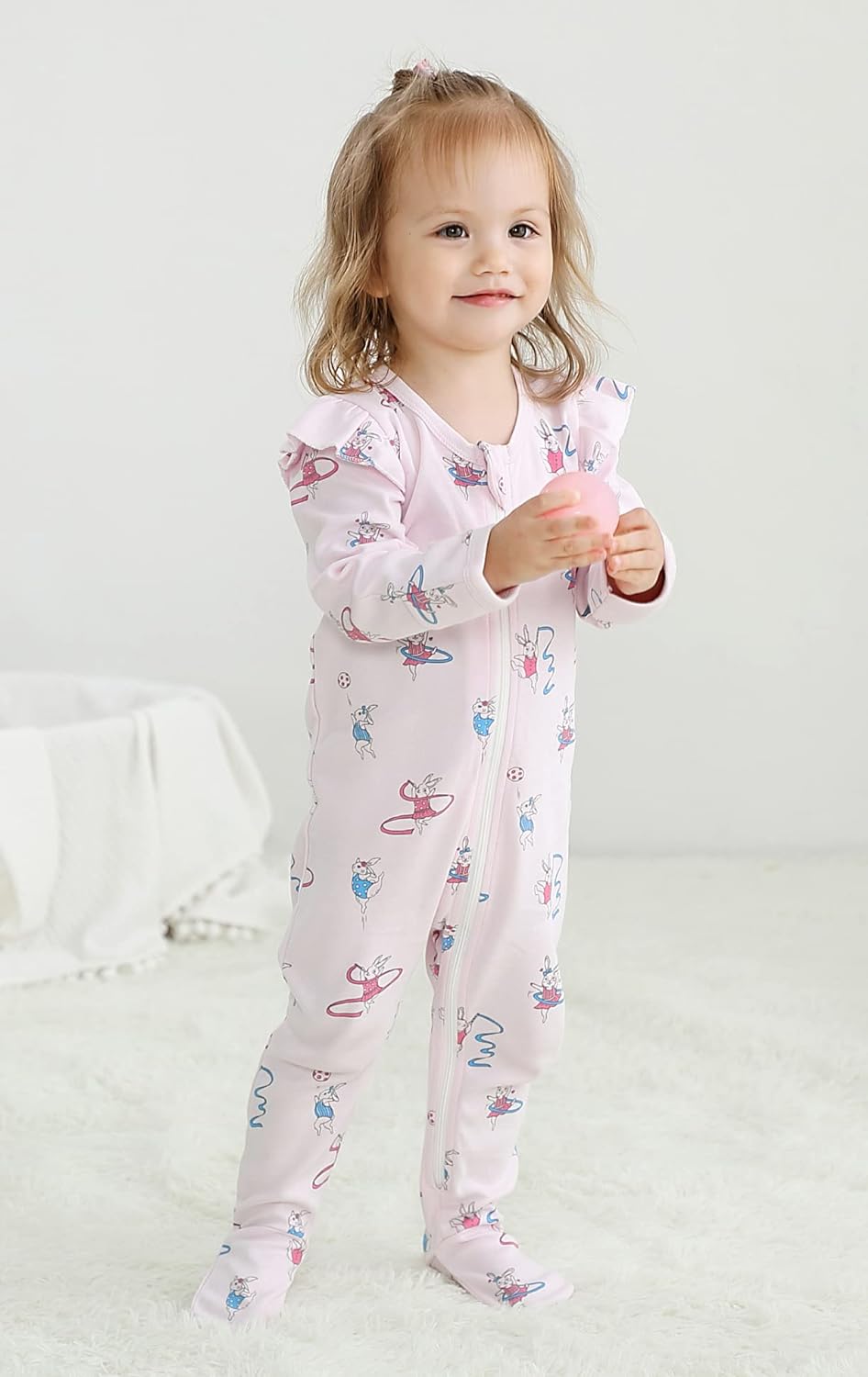 Owlivia Organic Cotton Baby Pajamas, Boys Girls Zip Front Sleep 'N Play, Footed Sleeper, Long Sleeve