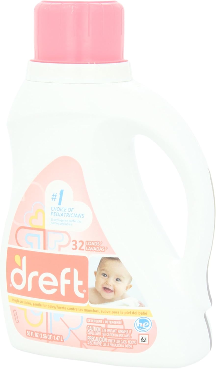 Dreft Stage 1: Newborn Baby Liquid Laundry Detergent 114 loads 165 fl oz