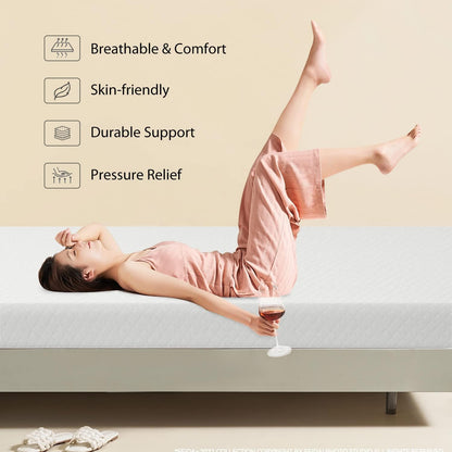 PayLessHere 10 Inch Twin Gel Memory Foam Mattress Fiberglass Free/CertiPUR-US Certified/Bed-in-a-Box/Cool Sleep & Comfy Support