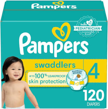 Pampers Swaddlers Diapers - Size 1, 164 Count (Pack of 1), Ultra Soft Disposable Baby Diapers