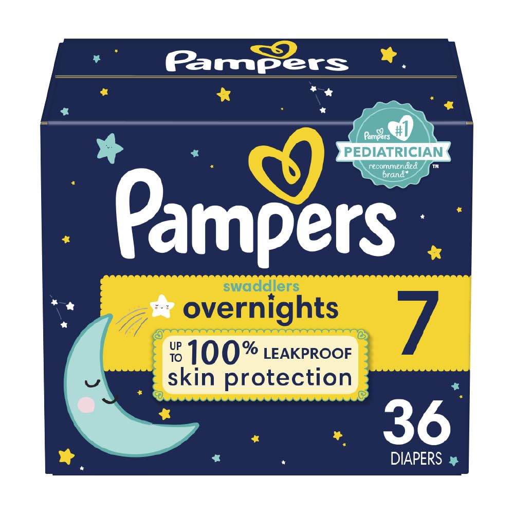 Pampers Swaddlers Overnights Diapers - Size 3, 116 Count, Disposable Baby Diapers, Night Time Skin Protection