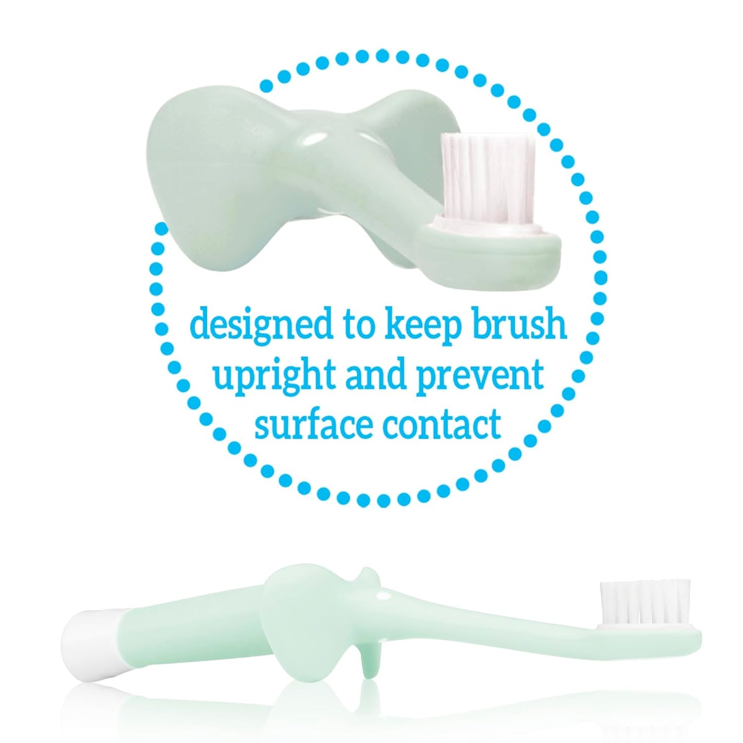 Dr. Brown's Infant-to-Toddler Training Toothbrush, Soft for Baby's First Teeth, Giraffe, 0-3 Years