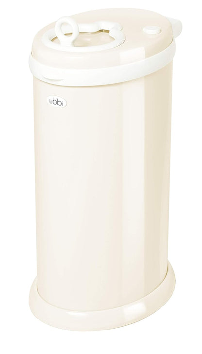 Ubbi Steel Odor Locking, No Special Bag Required Money Saving, Awards-Winning, Modern Design, Registry Must-Have Diaper Pail, White