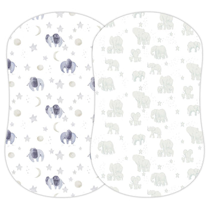 Sorrel + Fern Changing Pad Cover 2-Pack (Watercolor Airplanes and Clouds) - Premium Fitted Sheets - Buttery Soft Cotton Blend