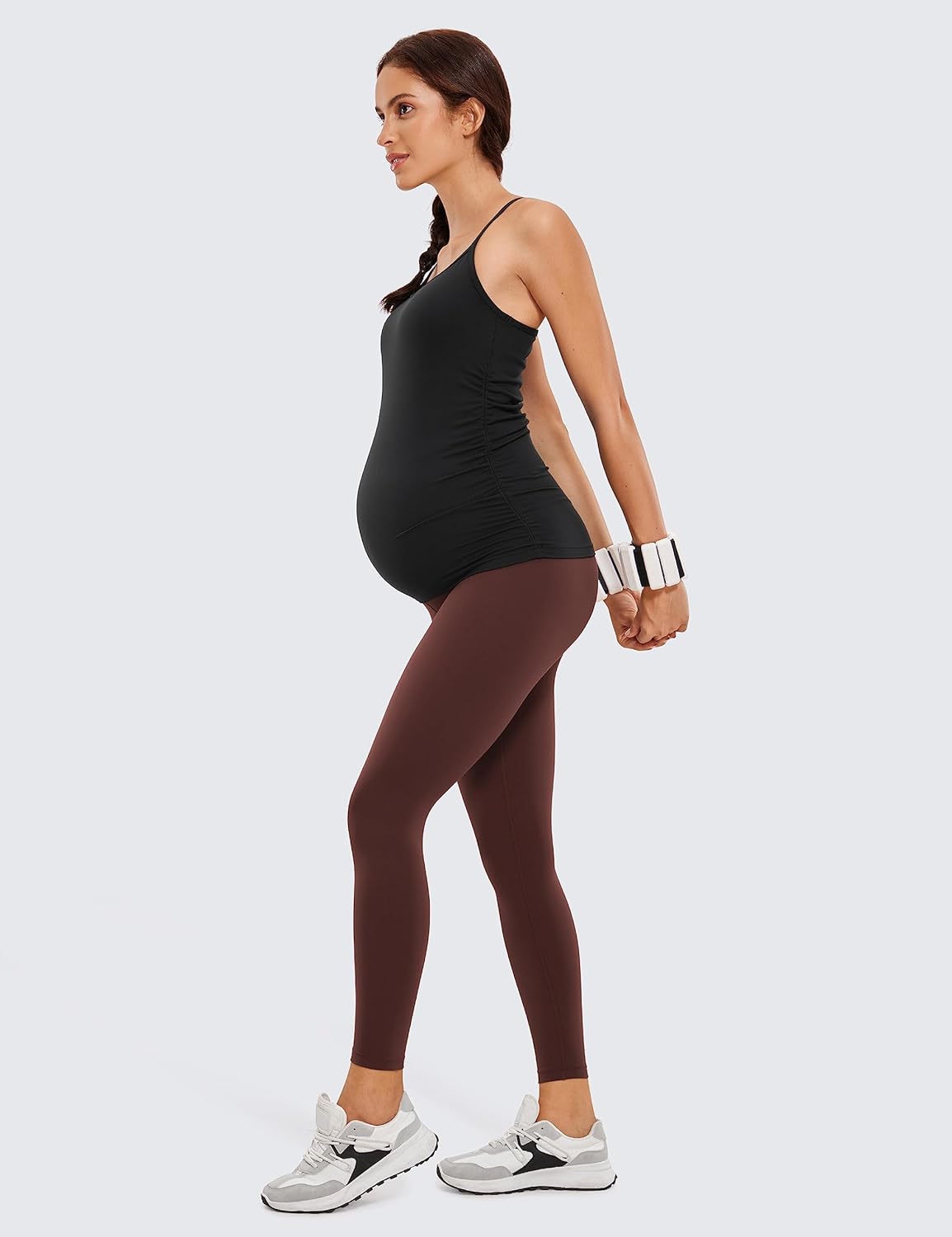 CRZ YOGA Womens Butterluxe Maternity Leggings 25" / 28" - Workout Activewear Yoga Pregnancy Pants Over The Belly Buttery Soft