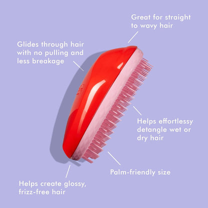 Tangle Teezer The Fine and Fragile Detangling Brush, Dry and Wet Hair Brush Detangler for Color-Treated, Fine and Fragile Hair, Mint Violet