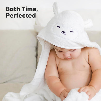 KeaBabies Baby Hooded Towel - Viscose from Bamboo Baby Towel Organic Bamboo Towel, Infant Towel, Large Hooded Towel, Baby Bath Towel with Hood for Girls,Babies,Newborn Boys,Toddler(Serenity)