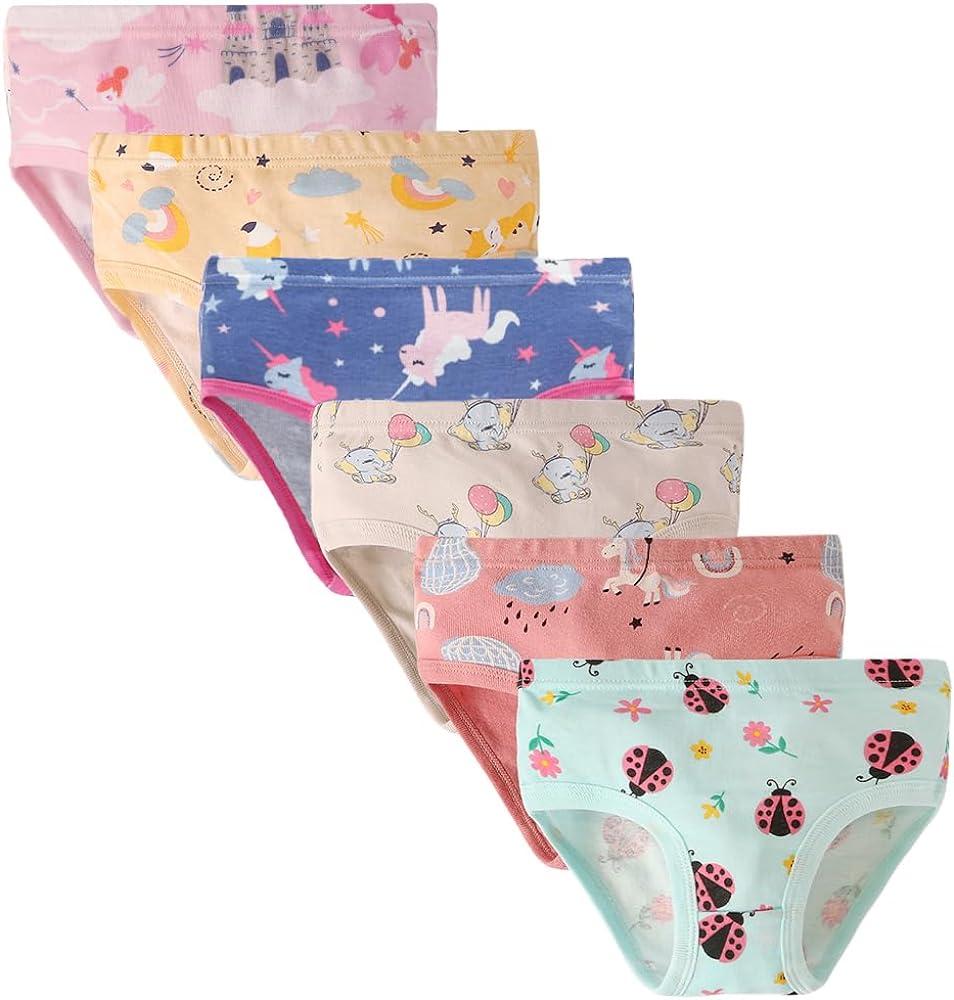 Hahan Baby Soft Cotton Panties Cotton Little Girls Underwear Toddler Briefs