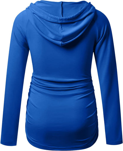 GINKANA Maternity Hoodie Long Sleeves Shirts Casual Maternity Top Pregnancy Sweatshirt Casual Clothes