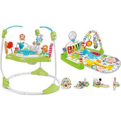 Fisher-Price Baby Bouncer Animal Wonders Jumperoo Activity Center With Music Lights Sounds And Developmental Toys