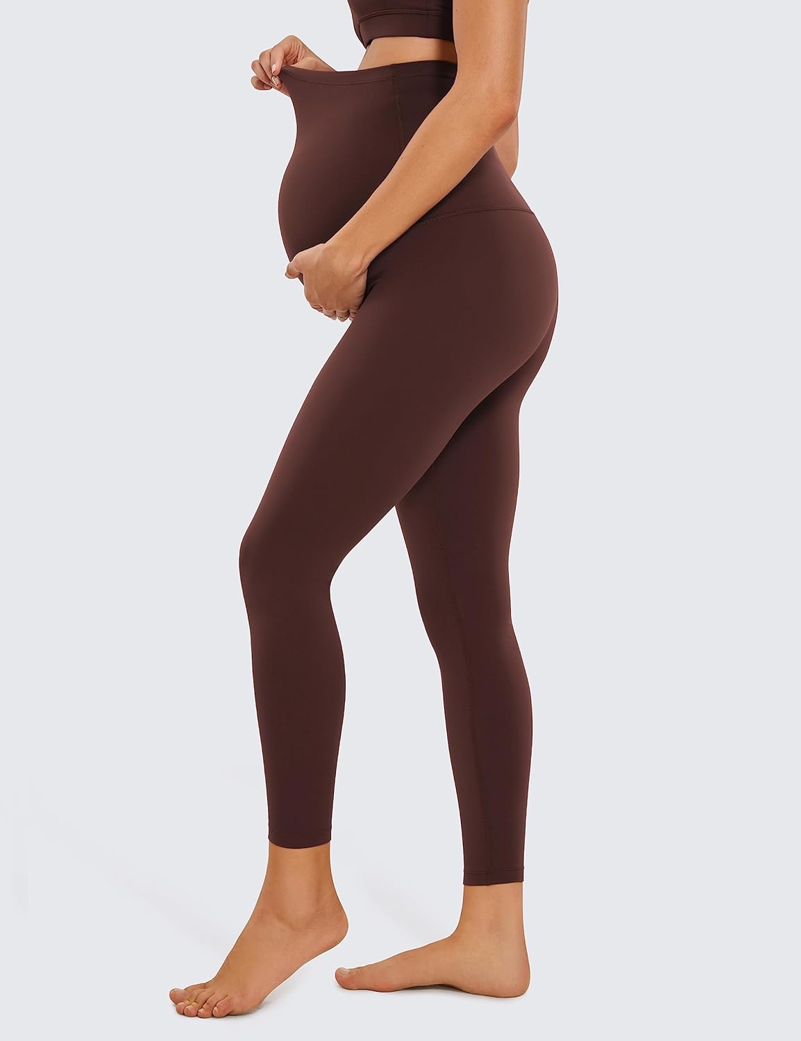 CRZ YOGA Womens Butterluxe Maternity Leggings 25" / 28" - Workout Activewear Yoga Pregnancy Pants Over The Belly Buttery Soft