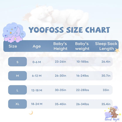 Yoofoss Baby Sleep Sack 0-6 Months Wearable Blanket for Babies 100% Cotton 2-Way Zipper TOG 0.5 Toddler Sleeping Sack 3 Pack, Comfy Lightweight Sleep Sacks