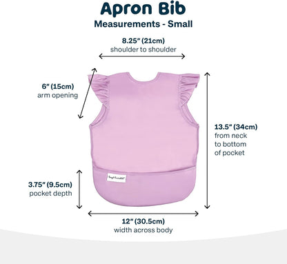 Tiny Twinkle Mess Proof Baby Bib - Waterproof Toddler and Baby Apron Bib - Machine Washable - PFAS and BPA Free