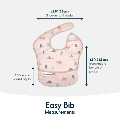 Tiny Twinkle Mess-Proof Baby Bib - Waterproof Bib for Baby Boy or Girl - PFAS, PVC, BPA, Phthalate Free - Baby Food Bibs