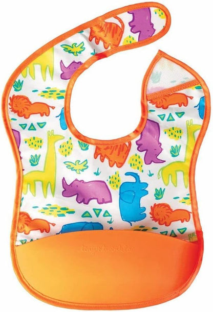 Tiny Twinkle Mess-Proof Baby Bib - Waterproof Bib for Baby Boy or Girl - PFAS, PVC, BPA, Phthalate Free - Baby Food Bibs