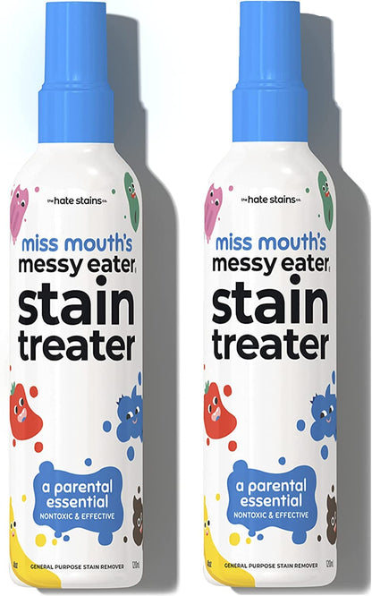 Miss Mouth's Messy Eater Stain Treater Spray - 4oz Stain Remover - Newborn & Baby Essentials - No Dry Cleaning Food, Grease, Coffee Off Laundry, Underwear, Fabric