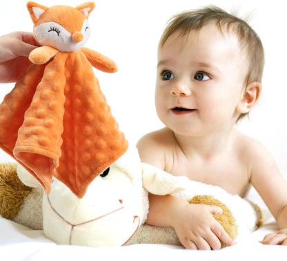 CREVENT Cozy Plush Baby Security Blanket, Loveys for Baby Girls and Boys, Birthday (Brown Deer)