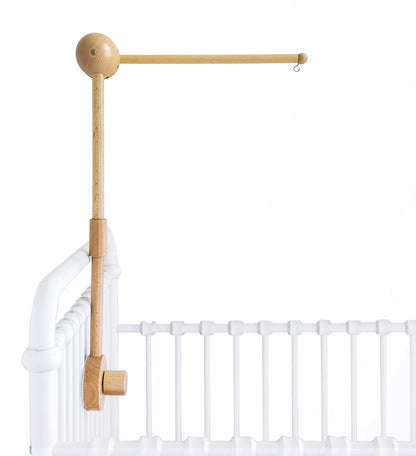 Sorrel + Fern Wooden Baby Crib Mobile Arm - Baby Mobile Holder Arm (31 inch, 100% Natural Beech Wood) - Strong Anti Slip Attachment - Nursery Décor